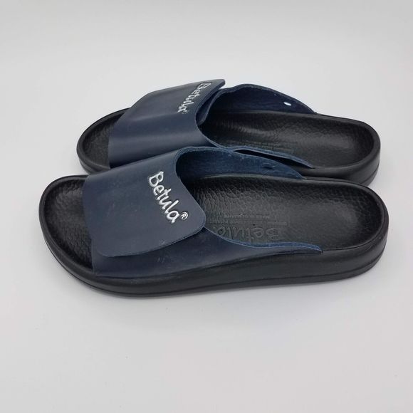 Betula by Birkenstock Baracuda Women's 36 Blue Slides Sandals Adjustable - Picture 1 of 9